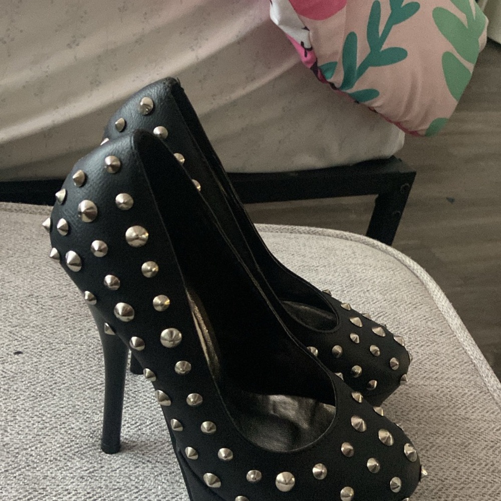 & Other Stories Black Studded Heels